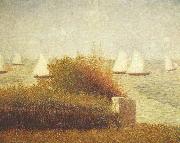 Georges Seurat Die Rede von Grandcamp painting